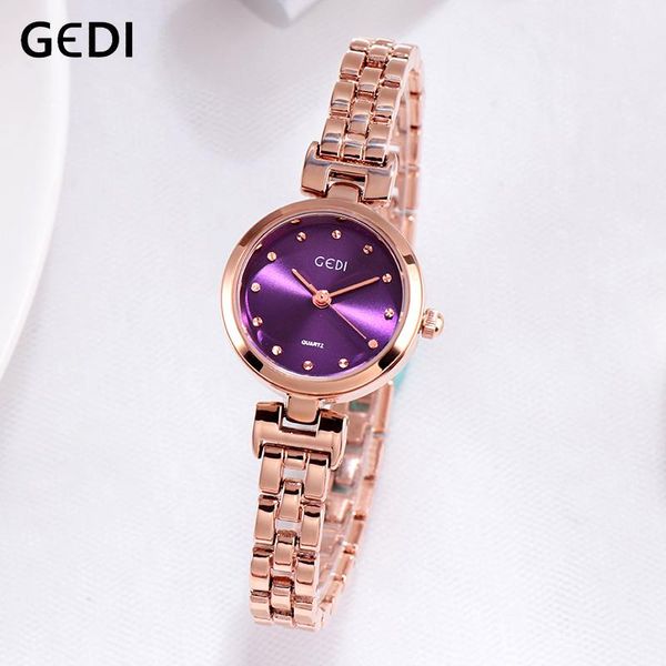 wristwatches gedi purple elegant dress women watches luxury rose gold ladies quartz watch stainless steel band women's wristwatch reloj, Slivery;brown
wristwatches gedi purple elegant dress women watches luxury rose gold ladies quartz watch stainless steel band women's wristwatch reloj, Slivery;brown