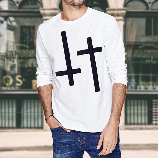 autumn new men's long sve fashion brand loose cotton round neck printed t-shirt men's long sve t-shirt men's wear, White;black
autumn new men's long sve fashion brand loose cotton round neck printed t-shirt men's long sve t-shirt men's wear, White;black