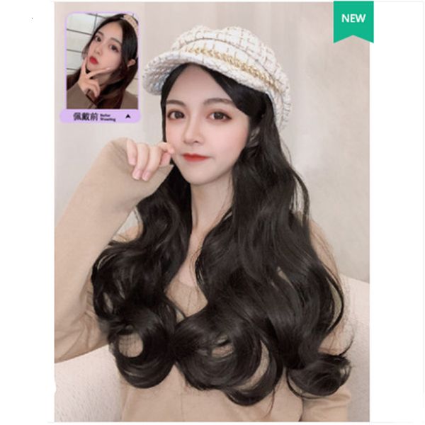 net red little fragrant hat with wig separation women's autumn and winter long curly hair fashion full headgear, Black
net red little fragrant hat with wig separation women's autumn and winter long curly hair fashion full headgear, Black