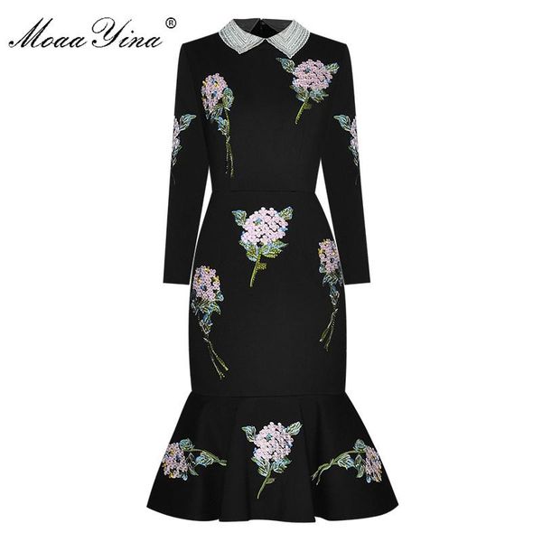 moaayina autumn women dress beaded turn-down collar rose embroidery drilling black slim package hip elegant mermaid dresses casual, Black;gray
moaayina autumn women dress beaded turn-down collar rose embroidery drilling black slim package hip elegant mermaid dresses casual, Black;gray