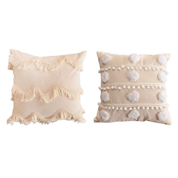 pillow case 2pcs boho style cushion cover plush with tassels moroccan pillowcase lace home sofa decoration, wave & snowball
pillow case 2pcs boho style cushion cover plush with tassels moroccan pillowcase lace home sofa decoration, wave & snowball