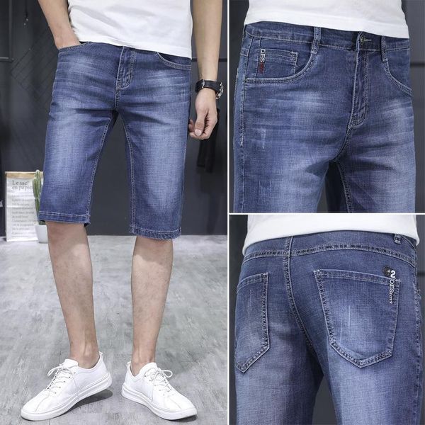 men's jeans 2021 summer denim shorts thin straight five legged pants ultra soft middle aged, Blue
men's jeans 2021 summer denim shorts thin straight five legged pants ultra soft middle aged, Blue