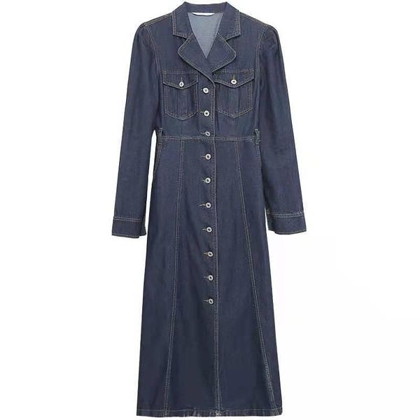 casual dresses european and american denim dress women's 2021 fashion slim single breasted long sleeve medium length sweet foreign styl, Black;gray
casual dresses european and american denim dress women's 2021 fashion slim single breasted long sleeve medium length sweet foreign styl, Black;gray