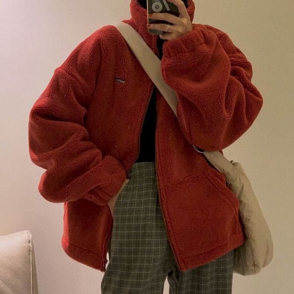 women's fur & faux jaqueta de algodão inverno, colete estudantes solto, tamanho gran, imitação lã corvino, costura, casaco grosso, Black
women's fur & faux jaqueta de algodão inverno, colete estudantes solto, tamanho gran, imitação lã corvino, costura, casaco grosso, Black