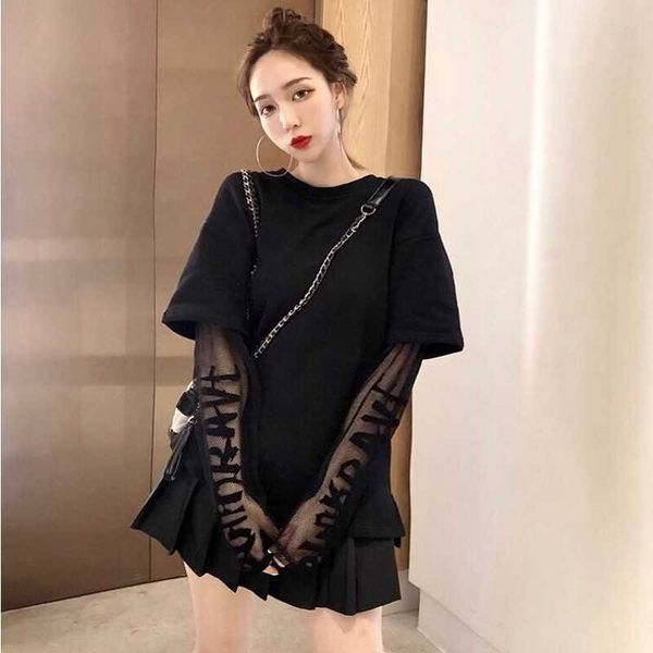 mesh stitching women long sleeve tees fashion ladies see hrough shirt female slim ight black ops 210601, White
mesh stitching women long sleeve tees fashion ladies see hrough shirt female slim ight black ops 210601, White