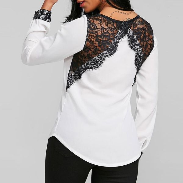 women's blouses & shirts fashion patchwork lace chiffon blouse women v neck long sleeve shirt elegant ladies tunic blusas mujer x6k6, White
women's blouses & shirts fashion patchwork lace chiffon blouse women v neck long sleeve shirt elegant ladies tunic blusas mujer x6k6, White