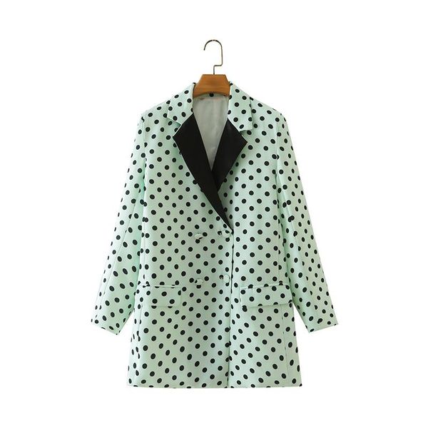 women's suits & blazers woman elegant mint green double breasted 2021 autumn female long sleeve v neck outwear ladies polka dot, White;black
women's suits & blazers woman elegant mint green double breasted 2021 autumn female long sleeve v neck outwear ladies polka dot, White;black