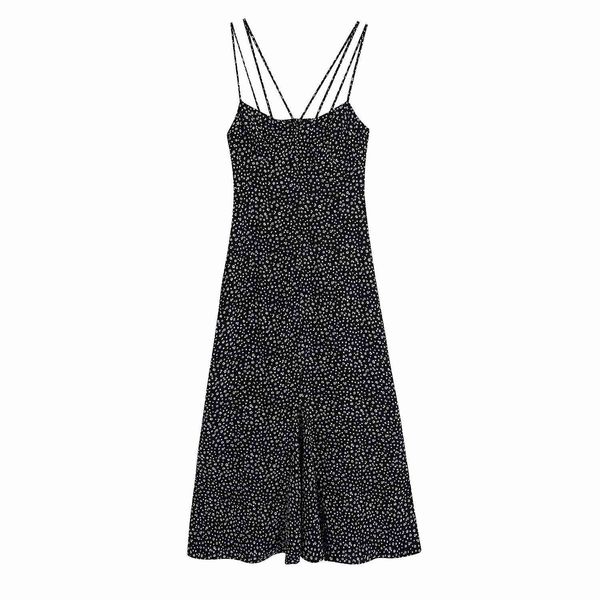women print dress spaghetti strap backless mid-calf dresses chic lady fashion casual clothes 210517, Black;gray
women print dress spaghetti strap backless mid-calf dresses chic lady fashion casual clothes 210517, Black;gray