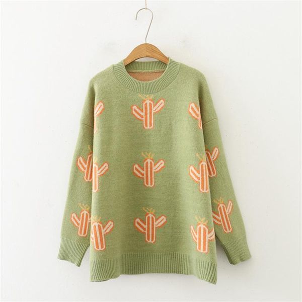 women's sweaters h.sa ropa mujer invierno 2021 fall fashion cactus loose sweater jumpers long sleeve warm winter knit pullovers kawaii, White;black
women's sweaters h.sa ropa mujer invierno 2021 fall fashion cactus loose sweater jumpers long sleeve warm winter knit pullovers kawaii, White;black