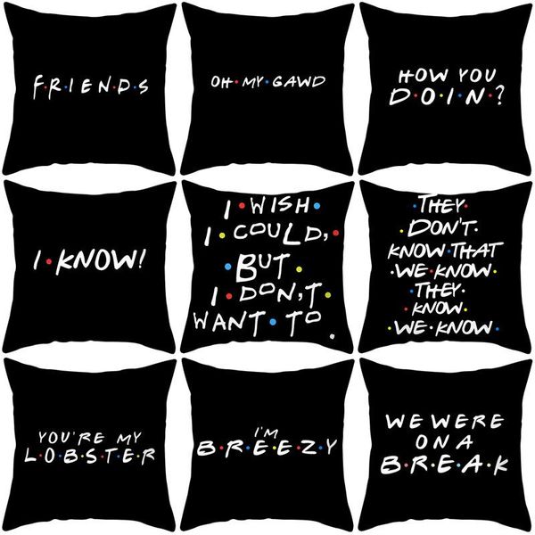 cushion/decorative pillow the black letter series square sofa is customized by pillowcase classic tv friends sentences covers decorative
cushion/decorative pillow the black letter series square sofa is customized by pillowcase classic tv friends sentences covers decorative