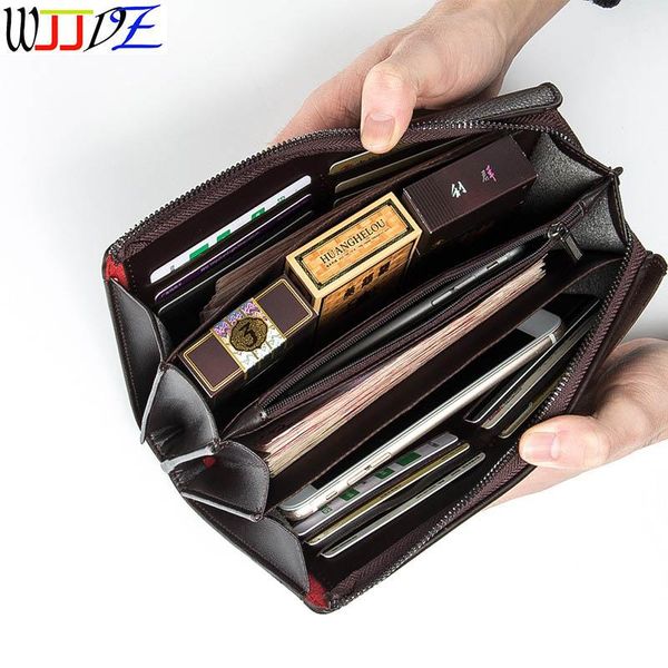 multifunctional men wallet long wallets leather man coin pocket vintage male card holder england style wjjdz, Red;black 
multifunctional men wallet long wallets leather man coin pocket vintage male card holder england style wjjdz, Red;black