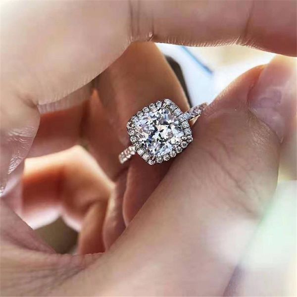 cluster rings fine 925 sterling silver promise ring cushion cut 3ct diamond cz engagement wedding band for women bridal party jewelry, Golden;silver
cluster rings fine 925 sterling silver promise ring cushion cut 3ct diamond cz engagement wedding band for women bridal party jewelry, Golden;silver