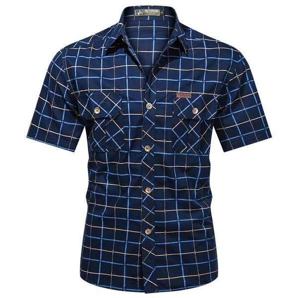 summer cotton shirts for men fashion pocket design plaid short sleeve slim men's brand clothing casual, White;black
summer cotton shirts for men fashion pocket design plaid short sleeve slim men's brand clothing casual, White;black
