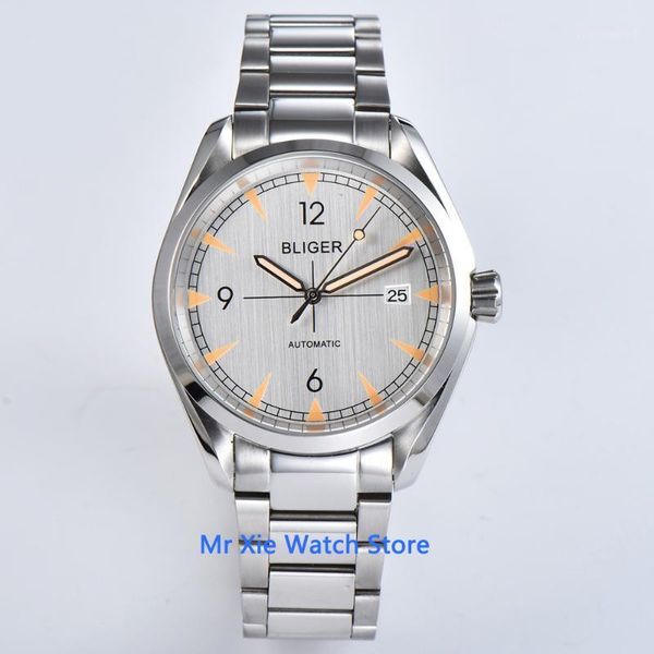 wristwatches 40mm white dial mens casual mechanical watch silver case sapphire crystal date nh35 movement automatic, Slivery;brown
wristwatches 40mm white dial mens casual mechanical watch silver case sapphire crystal date nh35 movement automatic, Slivery;brown