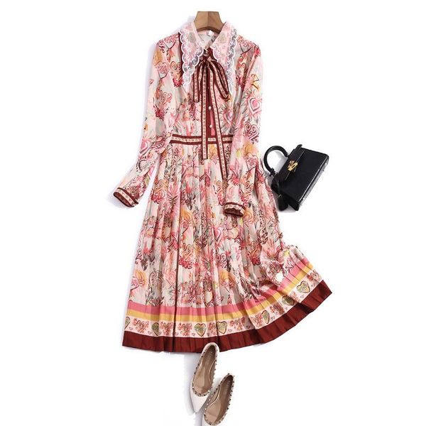 casual dresses fashion spring autumn print long sleeve lapel mesh embroidery patchwork bow ribbon party pleated midi women dress, Black;gray
casual dresses fashion spring autumn print long sleeve lapel mesh embroidery patchwork bow ribbon party pleated midi women dress, Black;gray