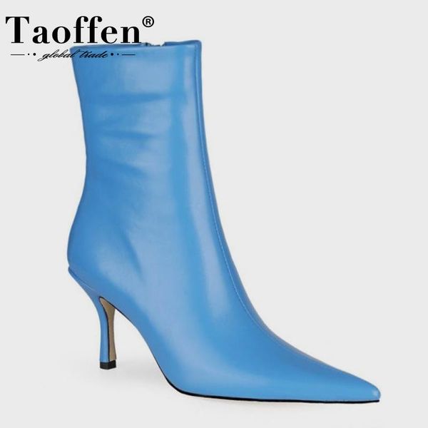 boots taoffen size 34-43 ankle for female 2022 winter warm shoes thin heel women short boot zip fashion ladies footwear, Black
boots taoffen size 34-43 ankle for female 2022 winter warm shoes thin heel women short boot zip fashion ladies footwear, Black