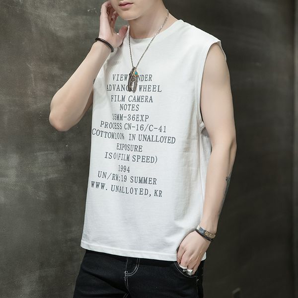 men's t shirts 2021 summer waistcoat fashion brand fitness basketball sleeveless cantilevered sports loose, White;black
men's t shirts 2021 summer waistcoat fashion brand fitness basketball sleeveless cantilevered sports loose, White;black