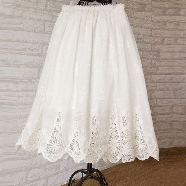 skirts romantic white openwork embroidery retro cotton a-line skirt mori girl 2021 summer, Black
skirts romantic white openwork embroidery retro cotton a-line skirt mori girl 2021 summer, Black