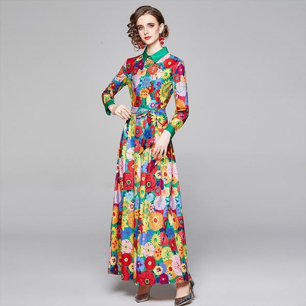 runway designer floral long womens dresses spring fashion sleeve vintage print casual maxi vestido de festa, Black;gray
runway designer floral long womens dresses spring fashion sleeve vintage print casual maxi vestido de festa, Black;gray