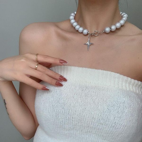 pendant necklaces design cross reflective pearl necklace beaded temperament clavicle chain jewelry for women fashion, Silver
pendant necklaces design cross reflective pearl necklace beaded temperament clavicle chain jewelry for women fashion, Silver