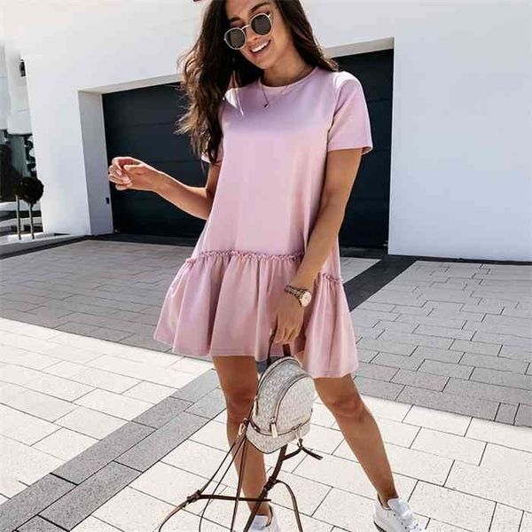 loose casual short sleeve mini dress women summer o-neck white black ruffles big hem beach dresses for woman femme robe, Black;gray
loose casual short sleeve mini dress women summer o-neck white black ruffles big hem beach dresses for woman femme robe, Black;gray