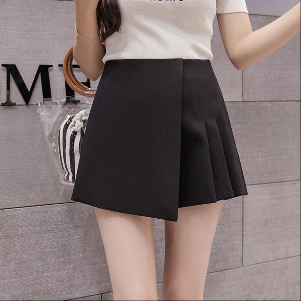 high waist women short loose white skirt shorts for summer autumn korean chiffon womens spring plus size, White;black
high waist women short loose white skirt shorts for summer autumn korean chiffon womens spring plus size, White;black