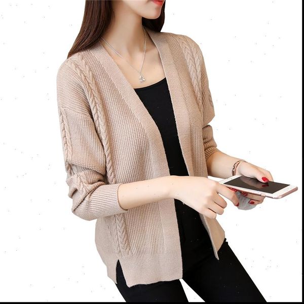 cardigan fashion autumn winter womens sweater scarf collar twist hem split knitted jumper thick female sweaters, White;black
cardigan fashion autumn winter womens sweater scarf collar twist hem split knitted jumper thick female sweaters, White;black