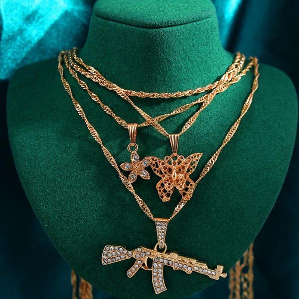 pendant necklaces boho hollow out butterfly for women gold color metal multilayer rhinestone flower gun twisted chokers jewelry, Silver
pendant necklaces boho hollow out butterfly for women gold color metal multilayer rhinestone flower gun twisted chokers jewelry, Silver