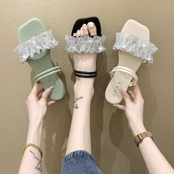 slippers shoes women summer glitter slides fashion pantofle soft jelly luxury flat 2021 rome pu casual basic crystal rubber, Black
slippers shoes women summer glitter slides fashion pantofle soft jelly luxury flat 2021 rome pu casual basic crystal rubber, Black