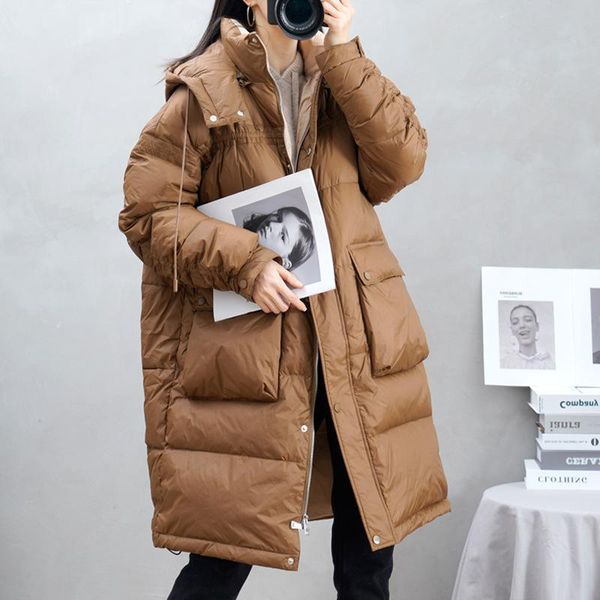 women's down & parkas 2022 winter women 90% white duck jacket coat thick long loose warm outwear hoodie clothing, Black
women's down & parkas 2022 winter women 90% white duck jacket coat thick long loose warm outwear hoodie clothing, Black