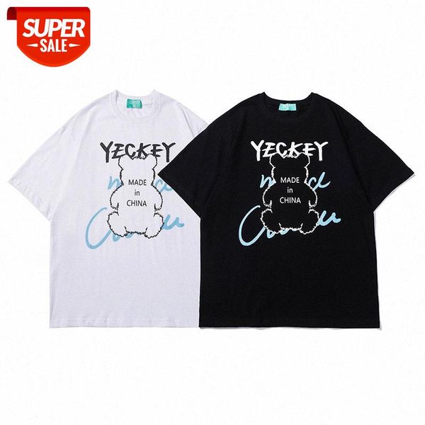 sakahara society retro bear print short-sleeved t-shirt men and women couples street loose student tee #xp9g, White;black
sakahara society retro bear print short-sleeved t-shirt men and women couples street loose student tee #xp9g, White;black