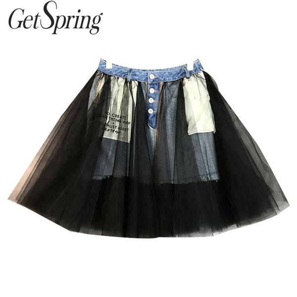 skirts getspring women skirt mesh patchwork denim mini color matching high waist short clothing 2021, Black
skirts getspring women skirt mesh patchwork denim mini color matching high waist short clothing 2021, Black