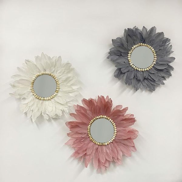 mirrors nordic feather mirror wall decoration ins flower shaped conch hanging decor home living room
mirrors nordic feather mirror wall decoration ins flower shaped conch hanging decor home living room