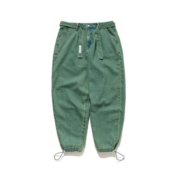 men's jeans spring and autumn simple modern retro solid loose legged, Blue 
men's jeans spring and autumn simple modern retro solid loose legged, Blue