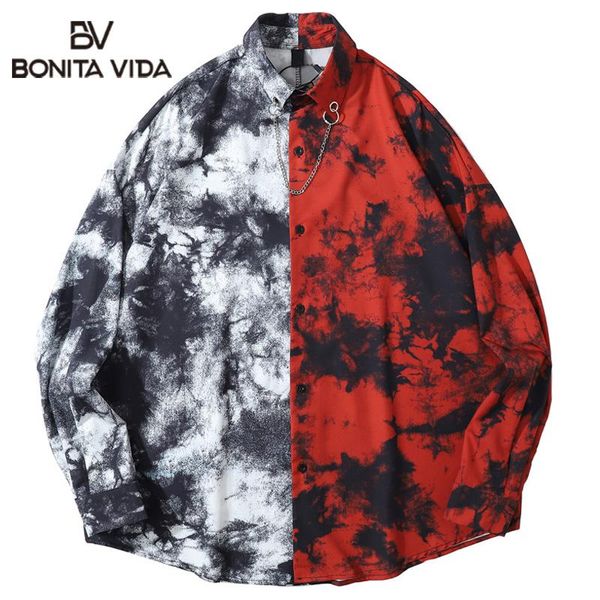men's casual shirts bonita vida streetwear two-tone color block patchwork long sleeve button shirt hip hop harajuku hipster, White;black
men's casual shirts bonita vida streetwear two-tone color block patchwork long sleeve button shirt hip hop harajuku hipster, White;black
