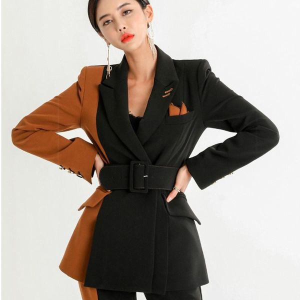 fashion women temperament suit and slim pant work style vintage patchwork cute women's suits & blazers, White;black
fashion women temperament suit and slim pant work style vintage patchwork cute women's suits & blazers, White;black
