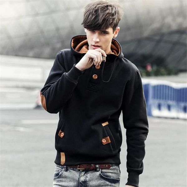 men's hoodies & sweatshirts nice fashion men long sleeve button slim fit hooded sweatshirt casual male pullover streetwear mens clothin, Black
men's hoodies & sweatshirts nice fashion men long sleeve button slim fit hooded sweatshirt casual male pullover streetwear mens clothin, Black