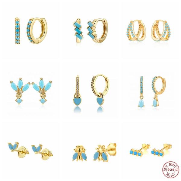 hoop & huggie 925 sterling silver cute bee piercing earrings turquoise earring for women prevent allergy orecchini donna wedding jewelry, Golden;silver
hoop & huggie 925 sterling silver cute bee piercing earrings turquoise earring for women prevent allergy orecchini donna wedding jewelry, Golden;silver