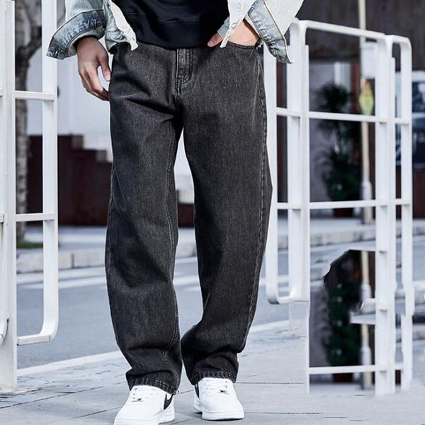 men's jeans fashion men classical casuanl straight pants streetwear hip hop, Blue 
men's jeans fashion men classical casuanl straight pants streetwear hip hop, Blue