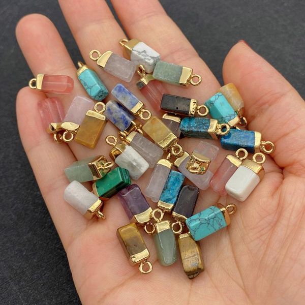 charms wholesale multi-color rectangular shape pendant natural stone for jewelry making diy handmade accessories beaded decoration, Bronze;silver
charms wholesale multi-color rectangular shape pendant natural stone for jewelry making diy handmade accessories beaded decoration, Bronze;silver