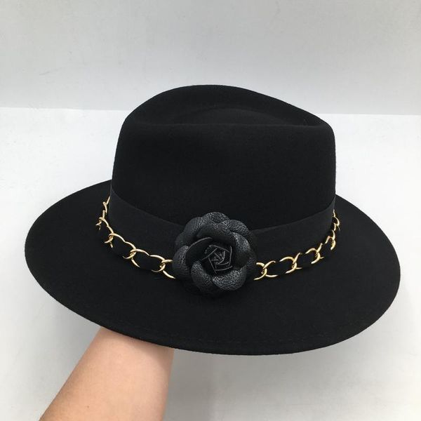 stingy brim hats winter british wool hatl flower eaves wide restoring ancient ways felt hat elegant black women's fedora, Blue;gray
stingy brim hats winter british wool hatl flower eaves wide restoring ancient ways felt hat elegant black women's fedora, Blue;gray
