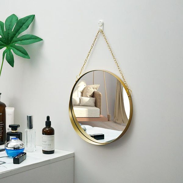 nordic metal bathroom mirror round wall mount hanging ornament salon art toilet decor decorative objects & figurines
nordic metal bathroom mirror round wall mount hanging ornament salon art toilet decor decorative objects & figurines