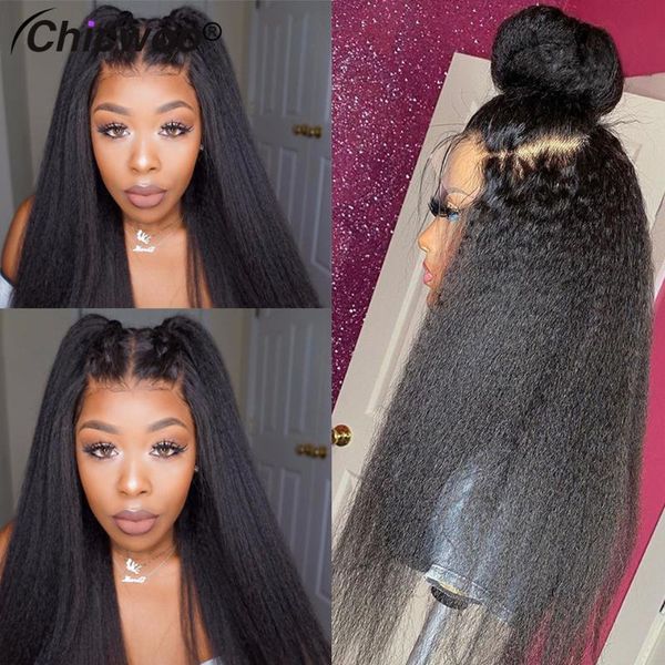 kinky straight 4x4 closure wig 180 density brazilian remy yaki human hair wigs for women pre plucked lace front, Black;brown
kinky straight 4x4 closure wig 180 density brazilian remy yaki human hair wigs for women pre plucked lace front, Black;brown