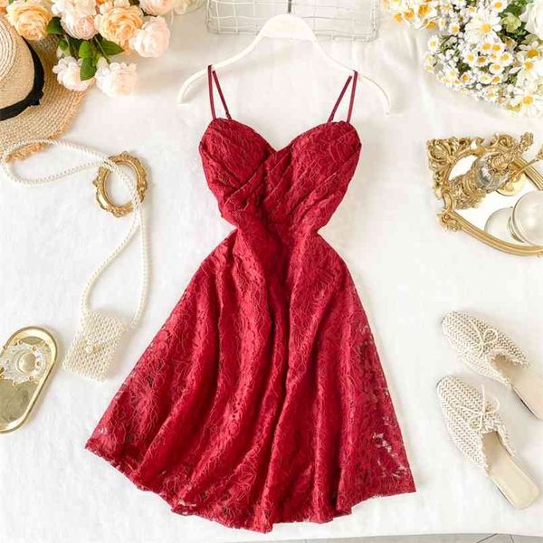 women v-neck pleated high waist thin sweet lace dress lady sleeveless solid color elegant vestidos l137 210527, Black;gray
women v-neck pleated high waist thin sweet lace dress lady sleeveless solid color elegant vestidos l137 210527, Black;gray