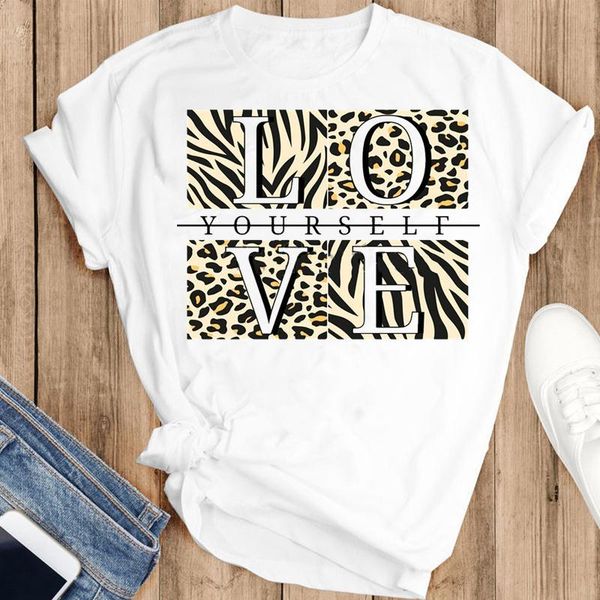 women's t-shirt women graphic clothing love style leopard cute fashion print short sleeve summer female clothes tees tshirt, White
women's t-shirt women graphic clothing love style leopard cute fashion print short sleeve summer female clothes tees tshirt, White