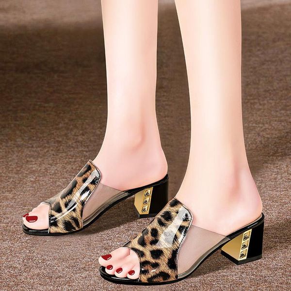 big size sandals 34-41 leopard high heel square beach slipper womens shallow mouth peep toe heels, Black
big size sandals 34-41 leopard high heel square beach slipper womens shallow mouth peep toe heels, Black