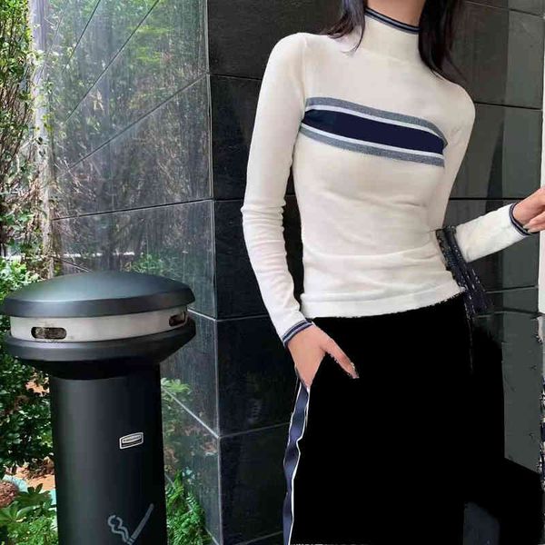 Women's Blouses & Shirts Lady With High Neck Sweaters Wool Knits Women Slim Style Letters Embroidery Sweatshirts For Spring Autumn Fash, White
Women's Blouses & Shirts Lady With High Neck Sweaters Wool Knits Women Slim Style Letters Embroidery Sweatshirts For Spring Autumn Fash, White
