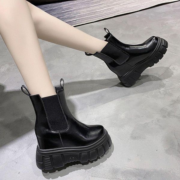 boots slip on rubber women round toe ankle for botas fashion wedges short shoes woman autumn, Black
boots slip on rubber women round toe ankle for botas fashion wedges short shoes woman autumn, Black