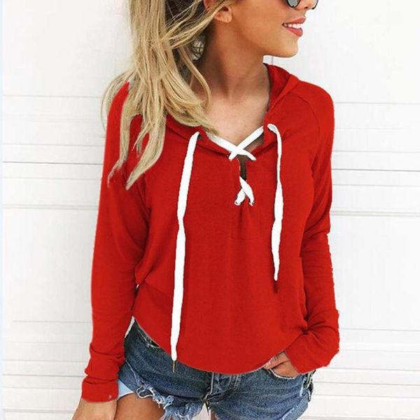 women's hoodies & sweatshirts women fashion spring long-sleeve v-neck tether open chest solid color pullover woman femme sweatshirt, Black
women's hoodies & sweatshirts women fashion spring long-sleeve v-neck tether open chest solid color pullover woman femme sweatshirt, Black