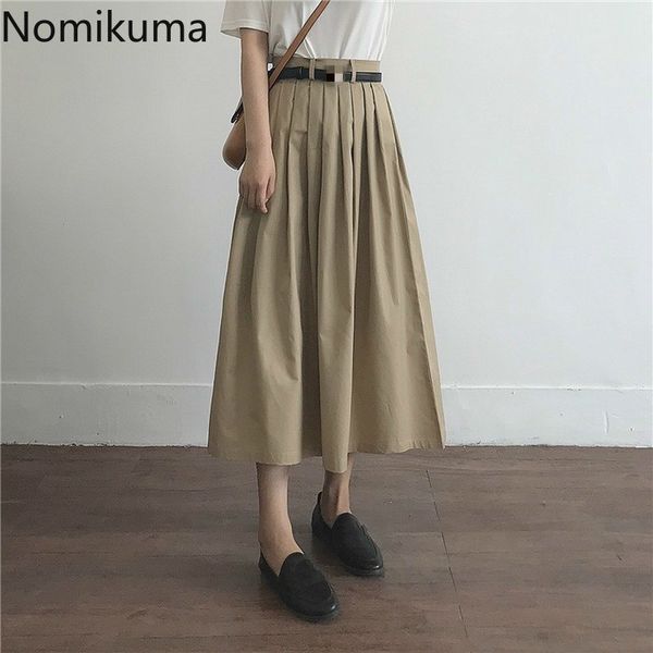 nomikuma arrival high waist pleated skirt women solid color vintage a line cotton skirts female casual fashion faldas 3c248 210514, Black
nomikuma arrival high waist pleated skirt women solid color vintage a line cotton skirts female casual fashion faldas 3c248 210514, Black